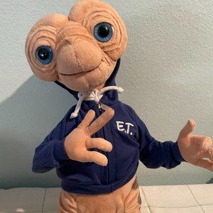 E.T. plush with blue hoodie Universal Studios 16"